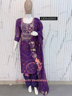 GEORGETTE Zardogi Handwork 3pc STICHED Suit jaipuri GOTA PATTI  GE1642101s