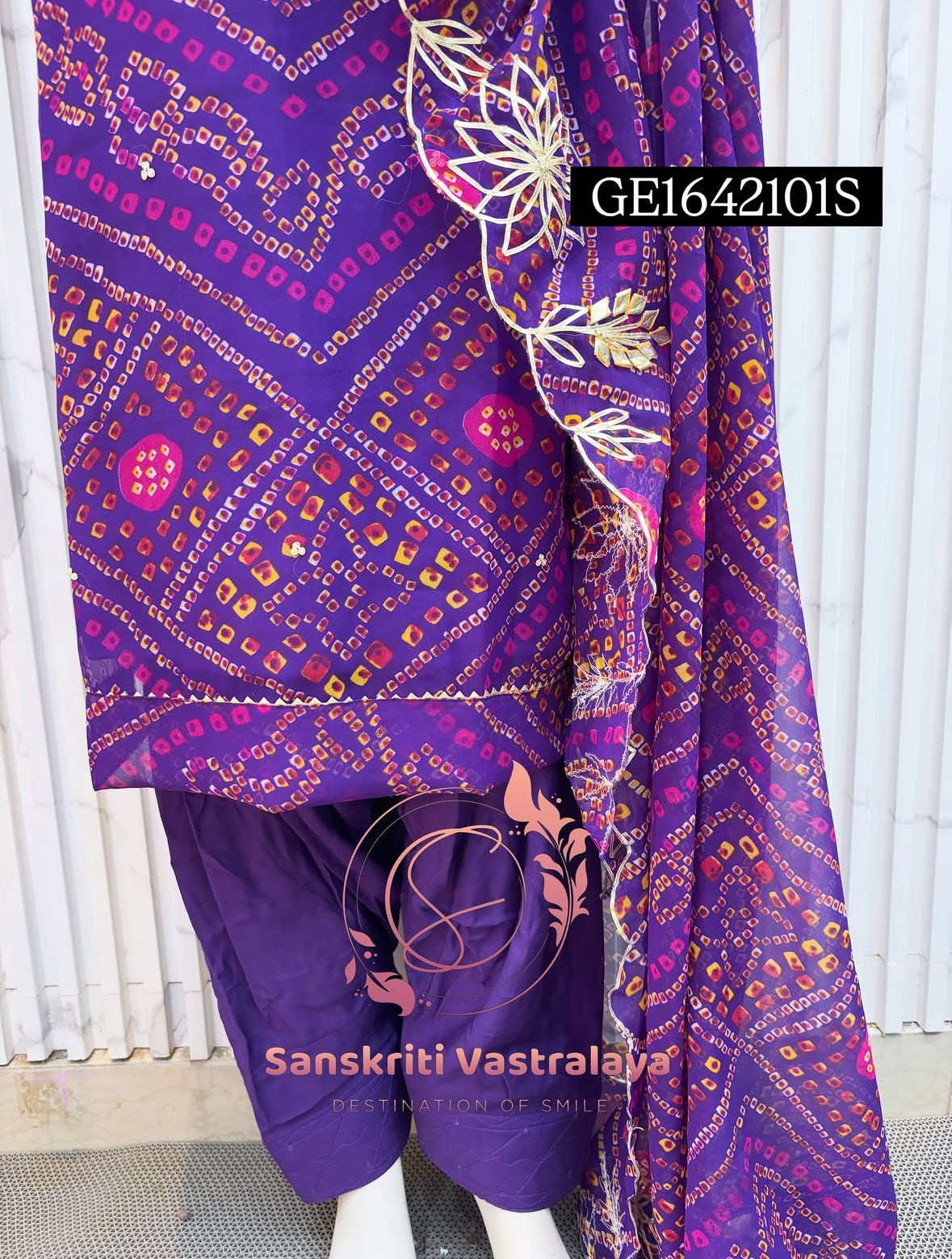 GEORGETTE Zardogi Handwork 3pc STICHED Suit jaipuri GOTA PATTI  GE1642101s