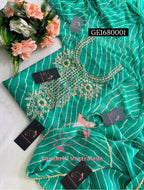 GEORGETTE Zardogi Handwork 3pc Unstitched Suit jaipuri  GE1680001
