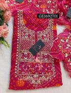GEORGETTE Zardogi Handwork 3pc Unstitched Suit jaipuri  GE1692701