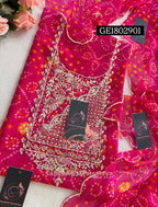GEORGETTE Zardogi Handwork 3pc Unstitched Suit jaipuri  GE1802901