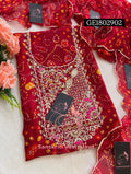 GEORGETTE Zardogi Handwork 3pc Unstitched Suit jaipuri  GE1802902