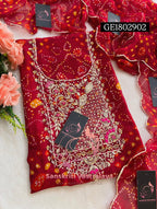 GEORGETTE Zardogi Handwork 3pc Unstitched Suit jaipuri  GE1802902