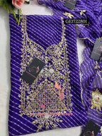 GEORGETTE Zardogi Handwork 3pc Unstitched Suit jaipuri  GE1722801