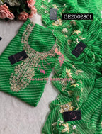GEORGETTE Zardogi Handwork 3pc LIGHT GREEN MOTHRA UNSTICHED Suit jaipuri GOTA PATTI  GE2002801
