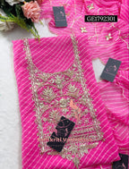 GEORGETTE Zardogi Handwork 3pc  BABY  PINK UNSTICHED Suit jaipuri GOTA PATTI  GE1792301