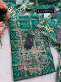 GEORGETTE Zardogi Handwork 3pc  RAMAGREEN UNSTICHED Suit jaipuri GOTA PATTI  GE1822101