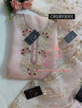 ORGANZA Zardogi Handwork 3pc peach UNSTICHED Suit jaipuri GOTA PATTI  OR1893001