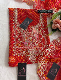 GEORGETTE Zardogi Handwork 3pc  RED UNSTICHED Suit jaipuri GOTA PATTI  GE1̮962401