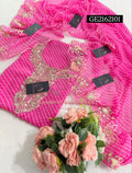 GEORGETTE Zardozi Handwork 3pc babypink  UNSTICHED Suit jaipuri GOTA PATTI  GE2162101