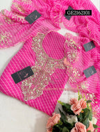 GEORGETTE Zardozi Handwork 3pc babypink  UNSTICHED Suit jaipuri GOTA PATTI  GE2162101