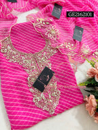 GEORGETTE Zardozi Handwork 3pc babypink  UNSTICHED Suit jaipuri GOTA PATTI  GE2162101