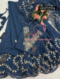 SKIRT SET IN GEORGETTE | GOTA PATTI ZARDOSHI HANDWORK WORK 3 PC NAVYBLUE  LEHENGA KURTA DUPATTA SET GR272704