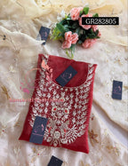GHARARA  SET IN BEIGE MEHROON | GOTA PATTI ZARDOSHI HANDWORK WORK 3 PC BEIGE ORGANZA GHARARA GR282805