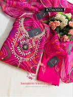 Kota Doria Zardogi Handwork 3pc Unstitched Suit