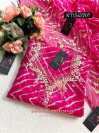 Kota Doria Zardogi Handwork 3pc Unstitched Suit jaipuri KT1542707