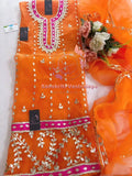 Tissue Organza Fabric Kurta with Gota Patti Handwork