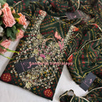 Georgette fabric kurta with zardogi handwork