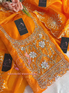 Jimmi choo fabric kurta with zardoshi handwork
