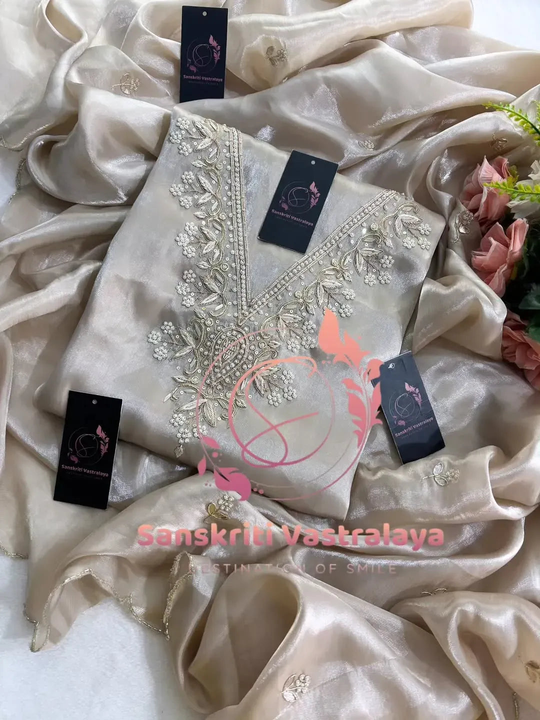 Jimmy choo fabric kurta with zardogi handwork