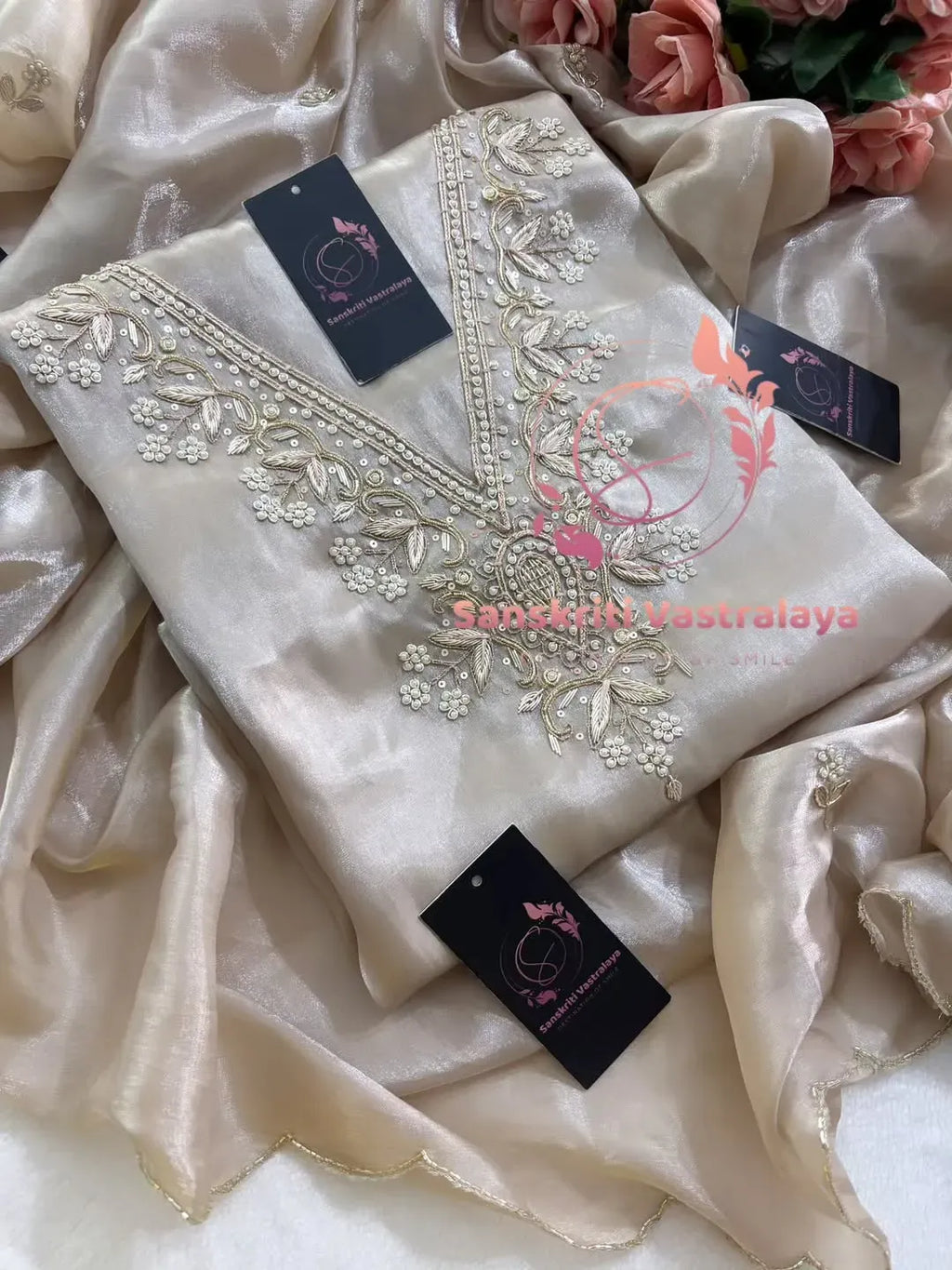 Jimmy choo fabric kurta with zardogi handwork