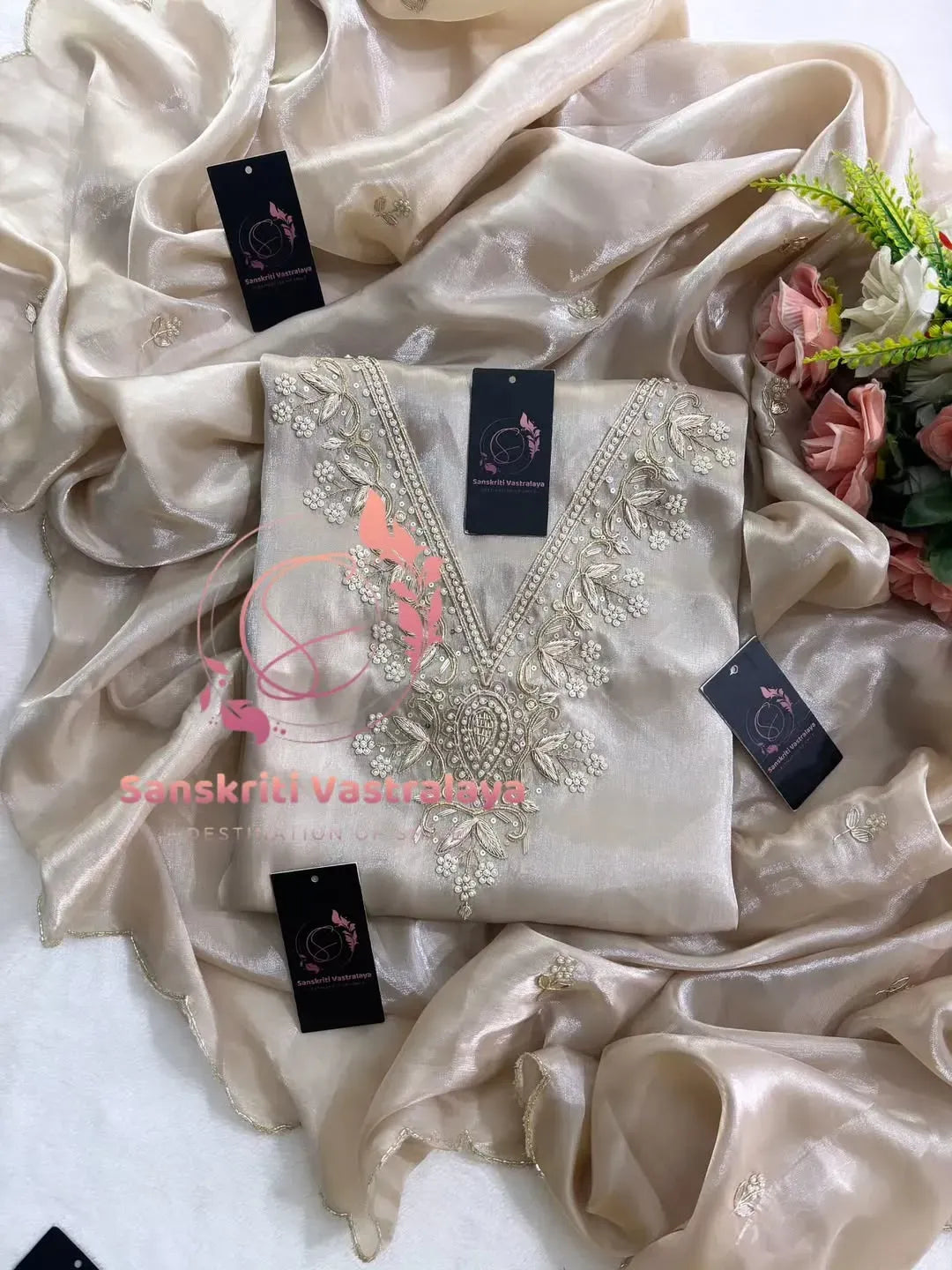 Jimmy choo fabric kurta with zardogi handwork