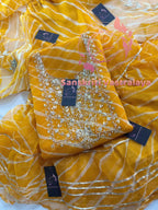 Tissue organza fabric kurta with zardogi handwork