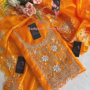 Jimmi choo fabric kurta with zardoshi handwork