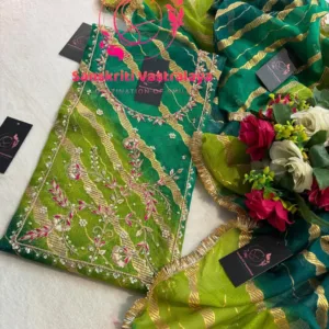 Kota doria fabric kurta with zardoshi handwork