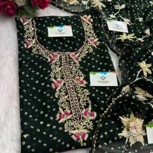 heavy rich Georgette fabric kurta with zardoshi handwork