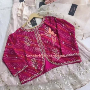Free size Ready to wear jacket with zardozi handwork