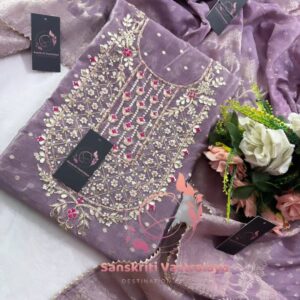 Rajwada chanderi fabric kurta with zardogi handwork